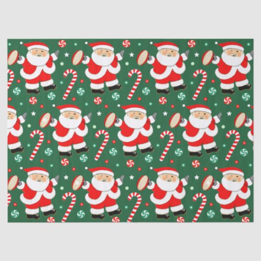 Kerstcadeau rugby vakantie tissuepapier (Voorkant)
