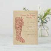  kerstcadeau-ruil met rood stoppen kaart (Staand voorkant)