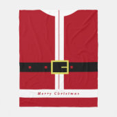 Kerstcadeau Santa Fleece Deken (Voorkant)