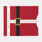 Kerstcadeau Santa Fleece Deken (Voorkant (Horizontaal))