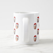 Kerstcadeau Santa Hat Gepersonaliseerde Gezicht 3 Grote Koffiekop (Achterkant)