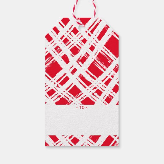 KERSTCADEAU santa leuke lijst stempel rood Cadeaulabel (Achterkant)