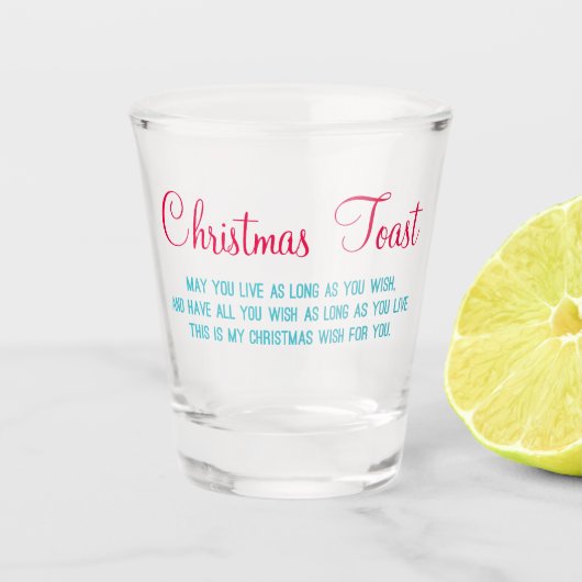 kerstcadeau shot glas (Voorkant)
