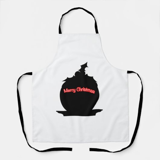 kerstcadeau SIlhouette Schort (Voorkant)