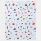 Kerstcadeau sneeuwpop sneeuwvlokken schattige wint fleece deken (Voorkant)