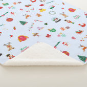 Kerstcadeau sneeuwpop sneeuwvlokken schattige wint sherpa deken (3/4)