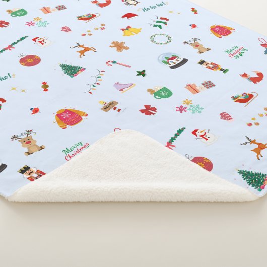 Kerstcadeau sneeuwpop sneeuwvlokken schattige wint sherpa deken (3/4)