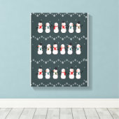 kerstcadeau | Snowman door sneeuw Canvas Afdruk (Insitu (Houten vloer))