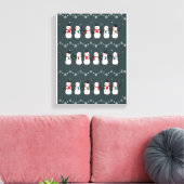 kerstcadeau | Snowman door sneeuw Canvas Afdruk (Insitu (Woonkamer))
