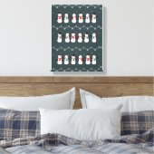 kerstcadeau | Snowman door sneeuw Canvas Afdruk (Insitu (Slaapkamer))