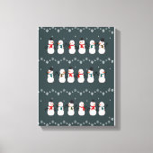 kerstcadeau | Snowman door sneeuw Canvas Afdruk (Voorkant)
