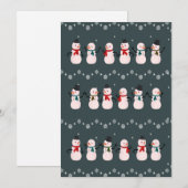 kerstcadeau | Snowman door sneeuw Feestdagenkaart (Voorkant / Achterkant)