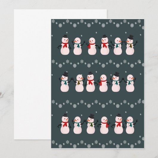 kerstcadeau | Snowman door sneeuw Kaart (Voorkant / Achterkant)