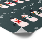 kerstcadeau | Snowman door sneeuw Poster (Hoek)