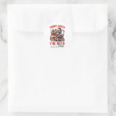Kerstcadeau Sorry Kerstman Ronde Sticker (Tas)