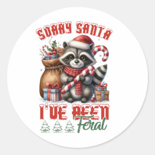 Kerstcadeau Sorry Kerstman Ronde Sticker
