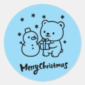 Kerstcadeau Sticker (Voorkant)