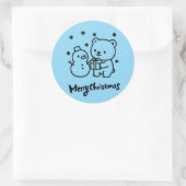 Kerstcadeau Sticker (Tas)