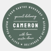 Kerstcadeau Sticker | Kerstgeschenk Zegellabel (Voorkant)
