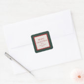 Kerstcadeau sticker met golvend frame (Envelop)