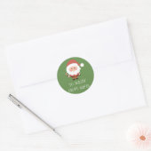 Kerstcadeau Sticker van Santa (Envelop)