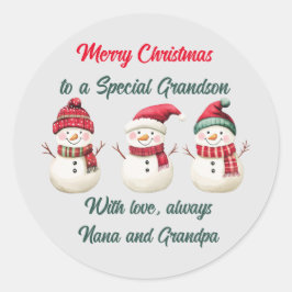 Kerstcadeau Sticker voor kleinzoon