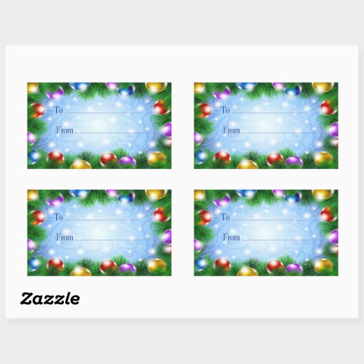 Kerstcadeau Stickers (Vel)