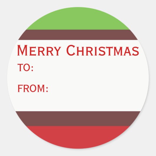 Kerstcadeau Stickers (Voorkant)