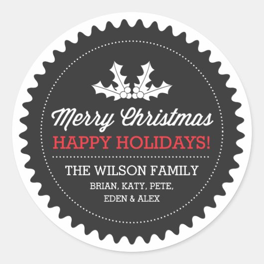 Kerstcadeau Stickers / labels (Voorkant)