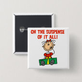 Kerstcadeau Suspense Tshirts en Cadeaus Vierkante Button 5,1 Cm (Voorkant /achterkant)