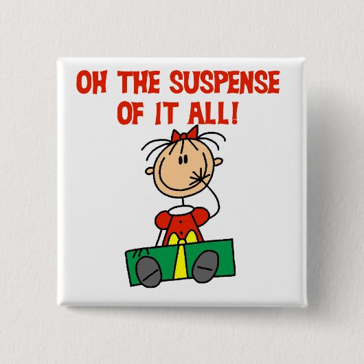 Kerstcadeau Suspense Tshirts en Cadeaus Vierkante Button 5,1 Cm (Voorkant)