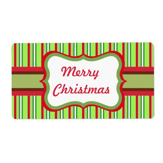 Kerstcadeau Tag Labels (Voorkant)