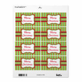 Kerstcadeau Tag Labels (Full Sheet)