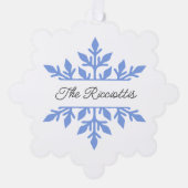 Kerstcadeau Tags, sneeuwvlok Label, Kaart (Voorkant)