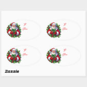 Kerstcadeau-tagsticker Ovale Sticker (Vel)