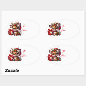 Kerstcadeau-tagsticker Ovale Sticker (Vel)