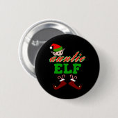 Kerstcadeau tante Elf Ronde Button 5,7 Cm (Voorkant /achterkant)