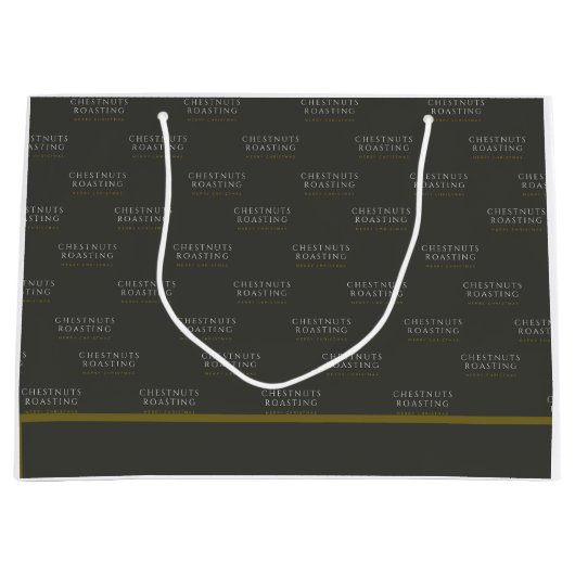 Kerstcadeau Tas - Kastanjes Roosteren Groot Cadeauzakje (Voorkant)