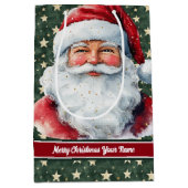 Kerstcadeau Tas met Sinterklaas en Monogram Medium Cadeauzakje (Voorkant)