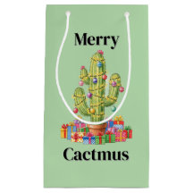 Kerstcadeau Tas Small - Merry Cactusmus