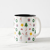 Kerstcadeau Tweekleurige Koffiemok (Voorkant rechts)