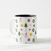 Kerstcadeau Tweekleurige Koffiemok (Voorkant links)