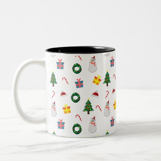 Kerstcadeau Tweekleurige Koffiemok (Links)