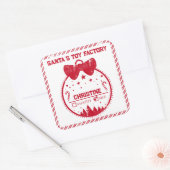 kerstcadeau uit de lijst van Santa Nice Delivery S Vierkante Sticker (Envelop)