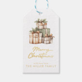 Kerstcadeau uitwisseling witte olifant cadeaulabel (Voorkant)