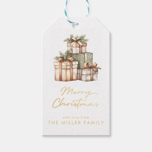 Kerstcadeau uitwisseling witte olifant cadeaulabel (Voorkant)