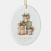 Kerstcadeau uitwisseling witte olifant keramisch ornament (Rechts)