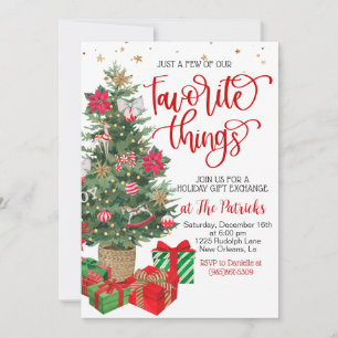 Kerstcadeau-uitwisselingsfeest Kaart