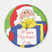 kerstcadeau van de kerstman Magnet Santa (Voorkant)