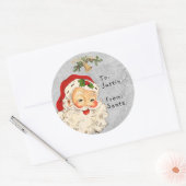 Kerstcadeau van de Kerstman naar kind Ronde Sticker (Envelop)